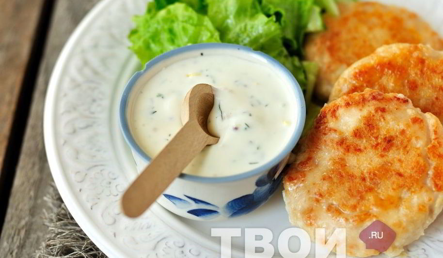 Рецепт сметанно-йогуртовый соус с горчицей, мятой и лимоном