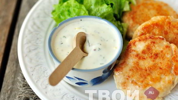 ШАГ 4. сметанно-йогуртовый соус с горчицей, мятой и лимоном