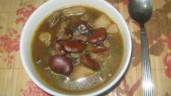 ШАГ 5. бобовый суп с грибами