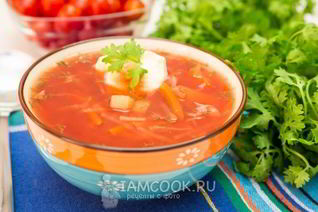 Борщ диетический без зажарки