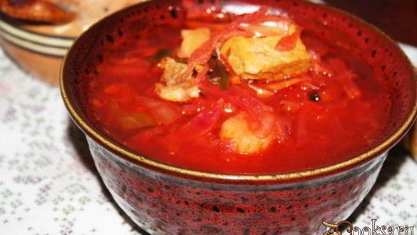 ШАГ 7. борщ на свиной лопатке с квашеной капустой