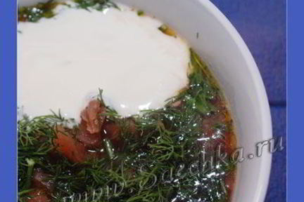 Борщ постный с грибами