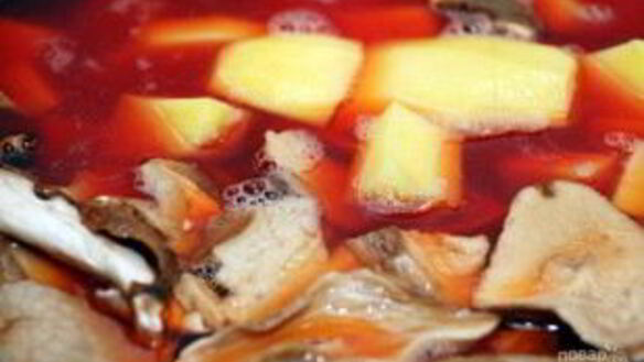 ШАГ 4. борщ с фасолью без мяса