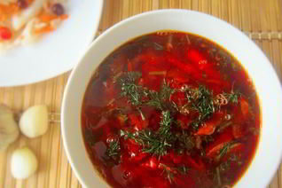 Борщ с грибами и квашеной капустой