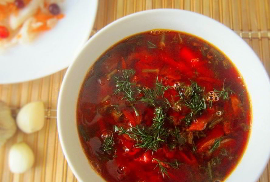 Борщ с грибами и квашеной капустой