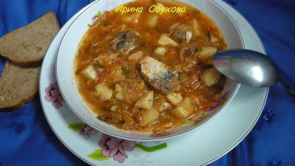 ШАГ 4. борщ с консервами по-камышински