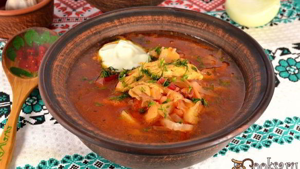 ШАГ 8. борщ с курицей и бочковыми помидорами