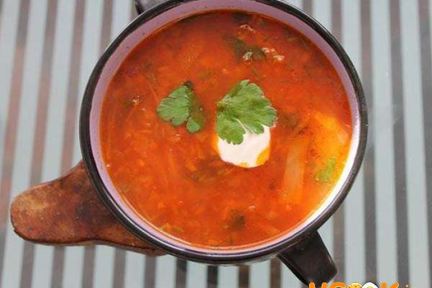 Борщ с курицей в мультиварке