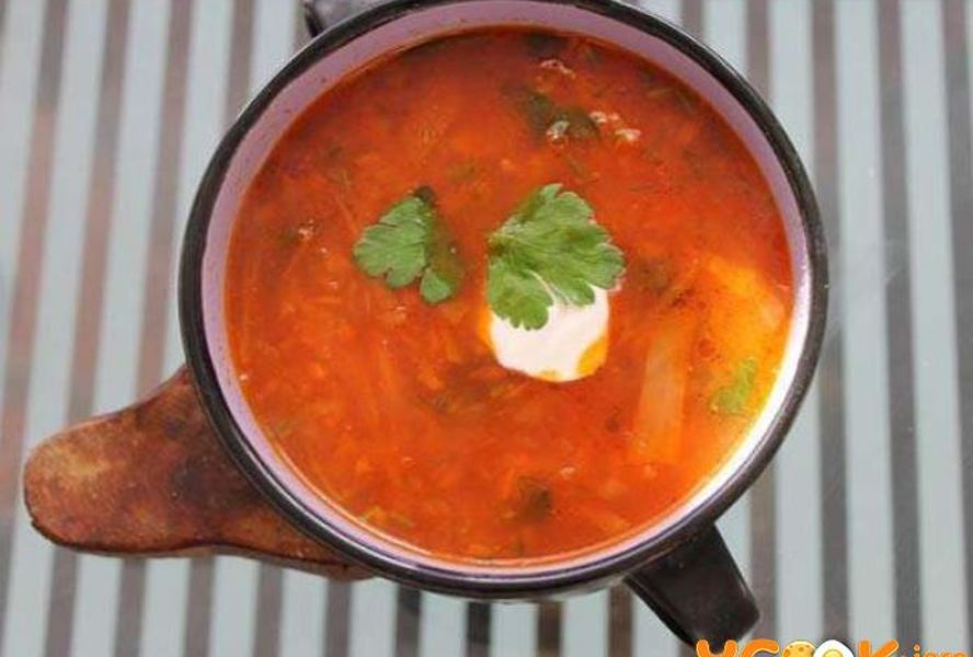 Борщ с курицей в мультиварке