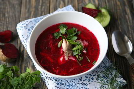 Борщ с курицей