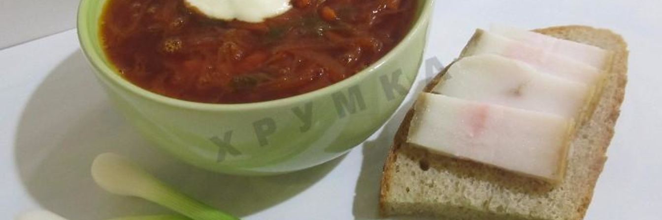 Борщ с квашеной капустой и свеклой