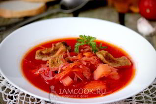 Борщ с квашеной капустой