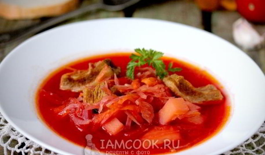 Рецепт борщ с квашеной капустой