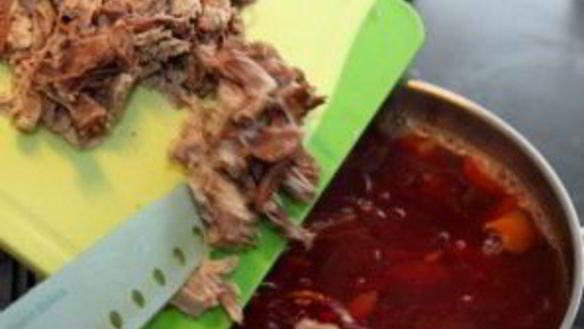 ШАГ 8. борщ с мясом