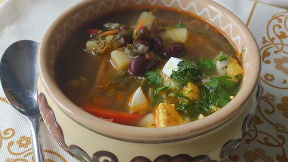 ШАГ 9. борщ с щавелем и фасолью