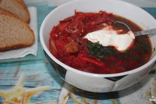 Борщ сибирский с мясом