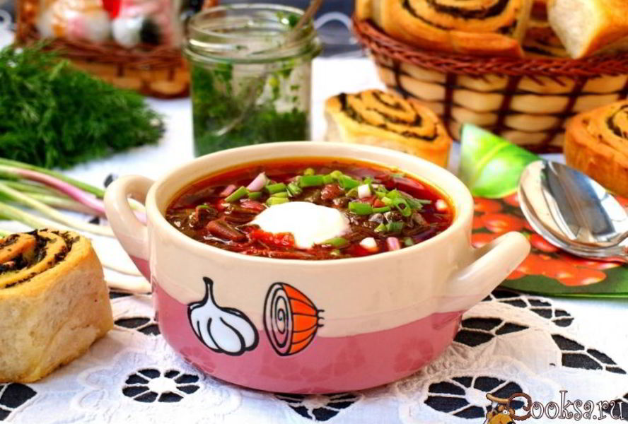 Борщ со шпинатом