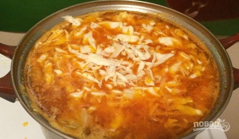 Рецепт борщ со свининой и свежей капустой