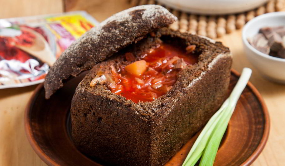 Рецепт борщ в буханке бородинского