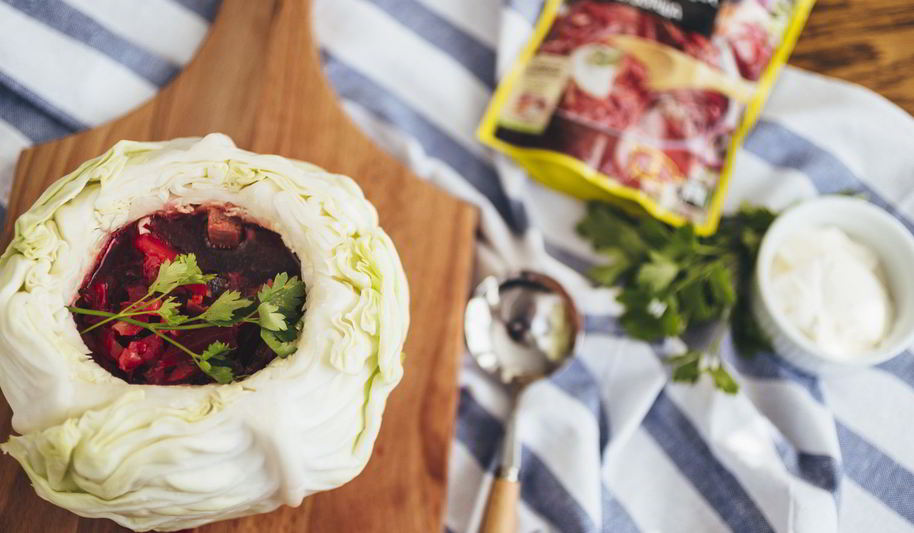 Рецепт борщ в капусте