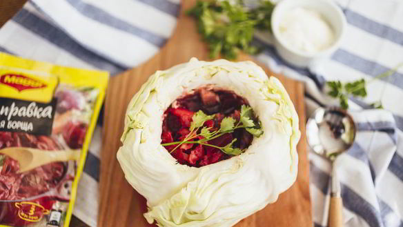 ШАГ 7. борщ в капусте