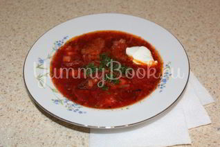 Домашний борщ с говядиной