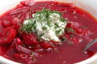 Холодный борщ без мяса Ставропольский