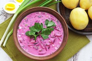 Холодный борщ на кефире