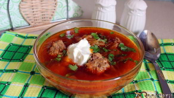 ШАГ 7. летний борщ с молодой капустой и фрикадельками