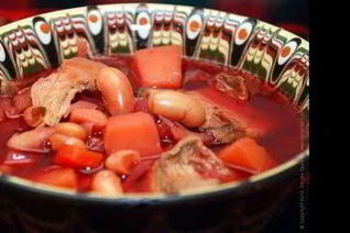 Постный борщ с грибами