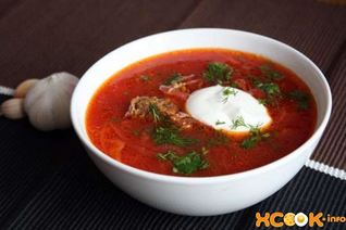 Русский борщ с мясом