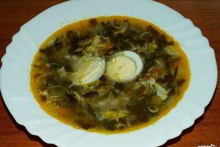 Вкусный зеленый борщ со щавелем