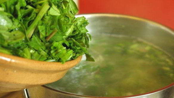 ШАГ 16. зеленый борщ с судаком