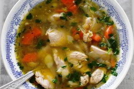 Чечевичный суп с курицей