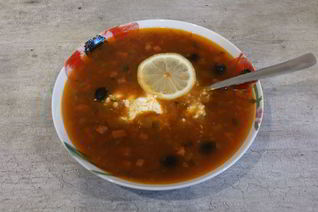 Суп с копченостями