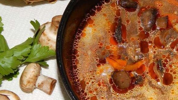 ШАГ 10. гречневый суп с грибами