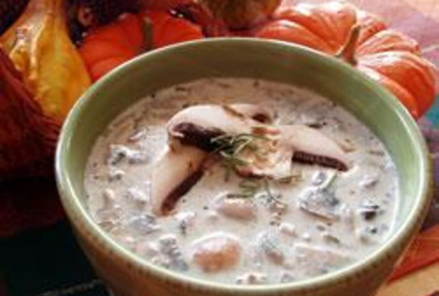 Грибной крем-суп с шиитаке и портобелло