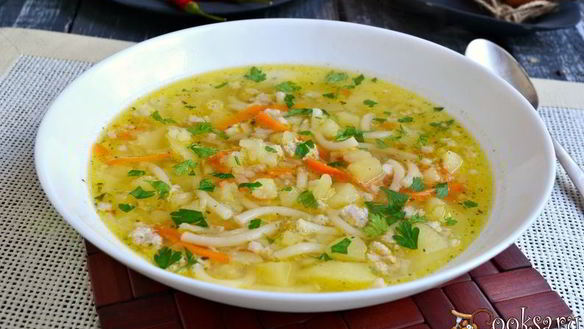 ШАГ 6. картофельный суп с фаршем и вермишелью