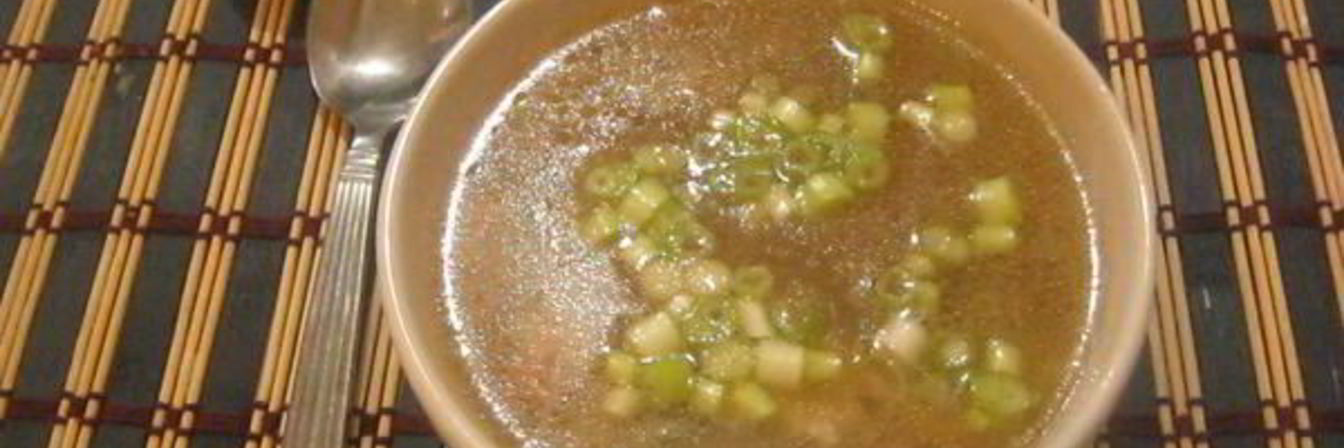 Китайский суп с грибами и курицей