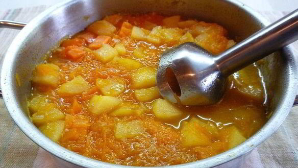 ШАГ 8. крем-суп из тыквы с яблоками