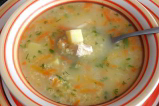 Куриный суп с пшеном