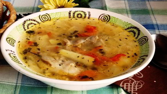 ШАГ 6. куриный суп с зажаркой