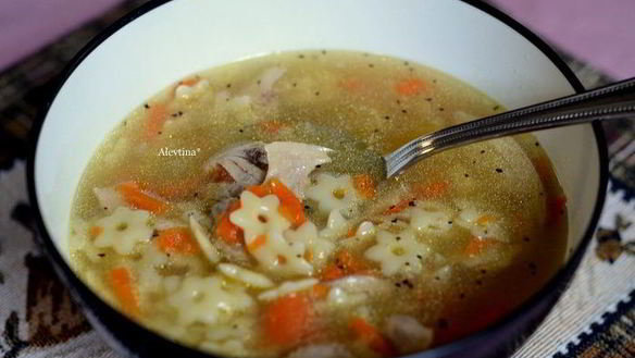 ШАГ 6. куриный суп со звездочками