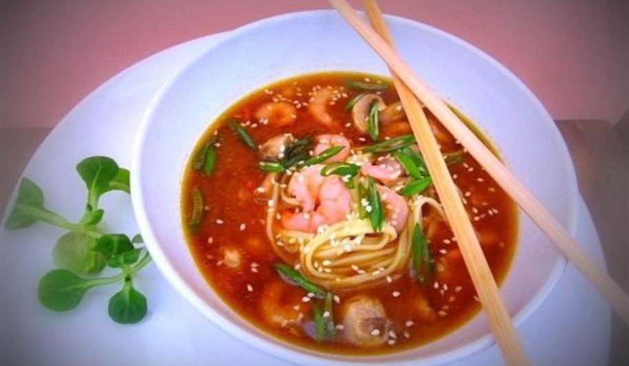 Рецепт мисо суп с креветками и лапшой удон