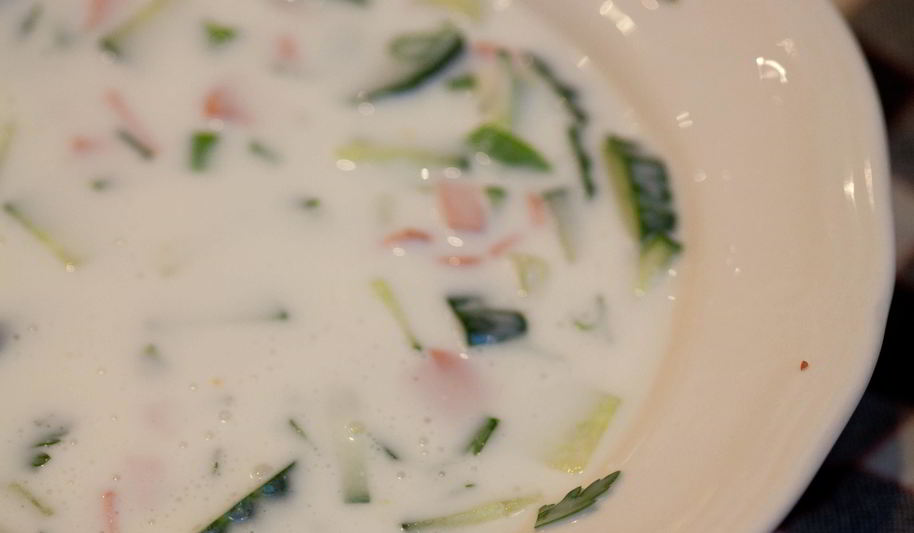 Рецепт окрошка на кефире