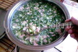 Окрошка на сыворотке