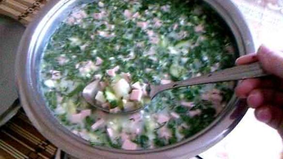 ШАГ 28. окрошка на сыворотке