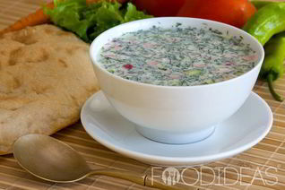 Окрошка с колбасой