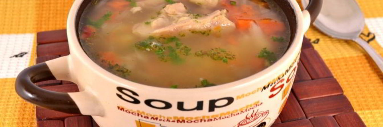 Овощной суп с курицей