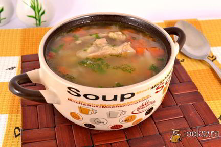 Овощной суп с курицей